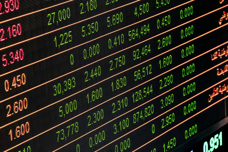 Detailed view of a financial trading screen
